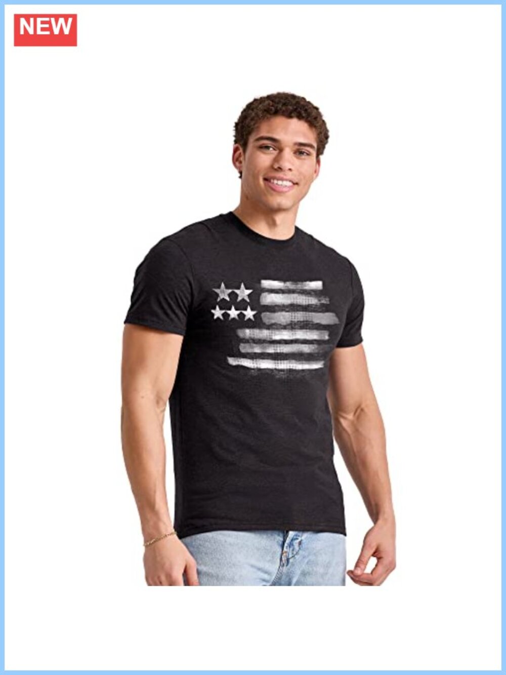 Hanes Men's Graphic Tee Crew Neck Short Sleeve Cotton
